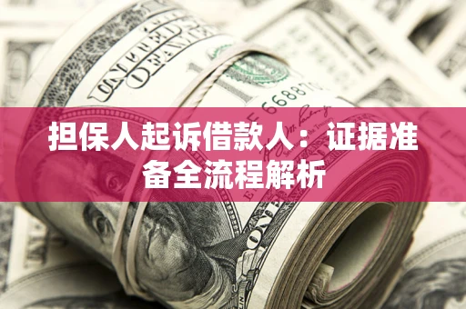济南担保人起诉借款人：证据准备全流程解析
